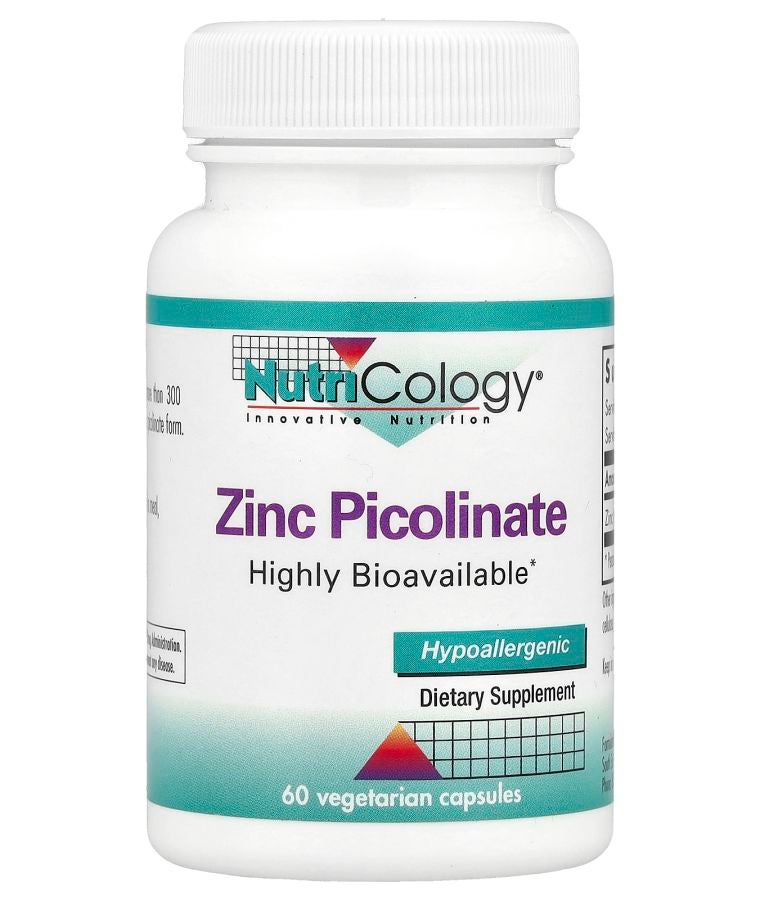 Nutricology Zinc Picolinate 25 mg  60 Vegetarian Capsules