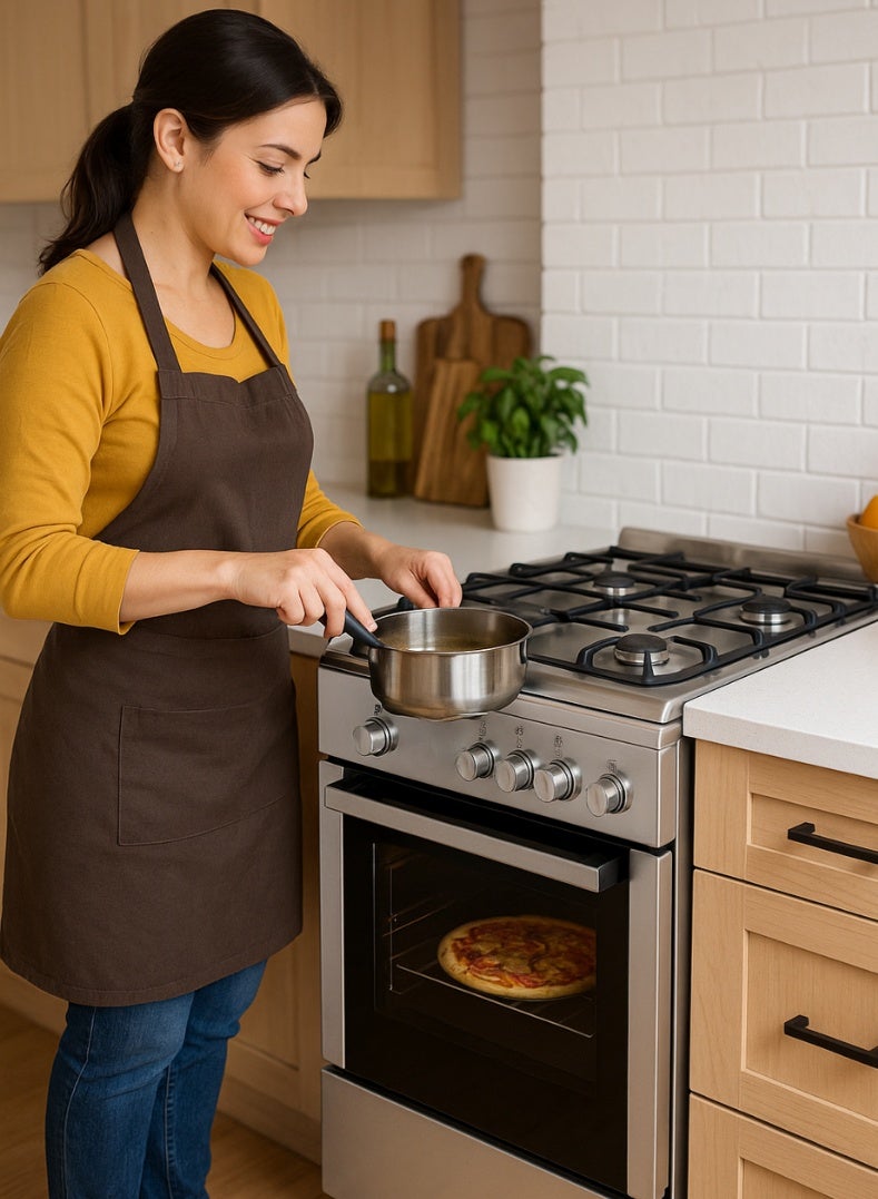 Venus موقد ستانلس ستيل 55x50 سم | 4 شعلات غاز مع إشعال تلقائي | فرن غاز وشواية مع عزل مزدوج | مقابض بتشطيب كروم | صنع في تركيا – الطراز VC5540GSX - Image 3