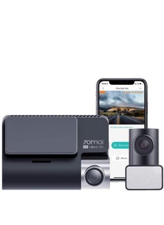 70mai A800S Dual Vision True 4K Dash Cam, Built-in GPS, ADAS, in App Playback & Share, Optional Parking Monitoring (Front + Rear Cam)