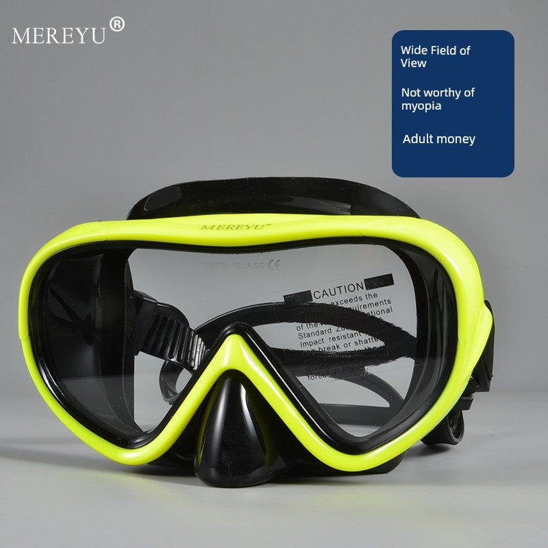 Nose protection integrated swimming goggles free diving snorkeling mask anti-choking large frame high definition waterproof anti-fog diving adult - Image 3