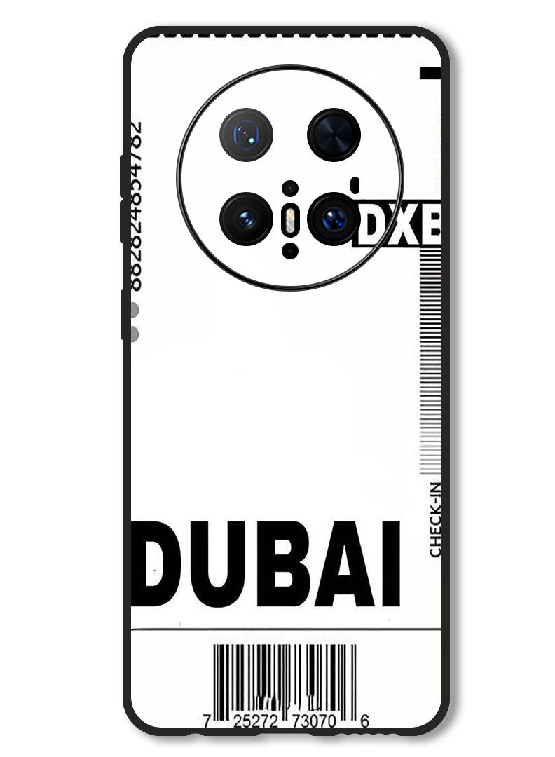 Theodor Case Compatible with Huawei Mate 70 Pro/ 70 Pro + Protection Shockproof Bumper Cover DXB Boarding pass - Image 1