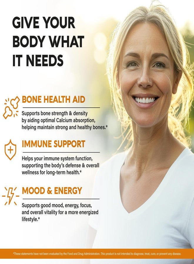 NUTRAHARMONY Vitamin D3 K2 USDA Organic Drops - Vitamin D3 10000 IU & K2 as MK-7 120mcg - Immune & Mood Support, Bone & Teeth Health - Sugar-Free Orange Flavor - Liquid Supplement - Made in USA - 2 FL OZ, 60 Days - Image 2