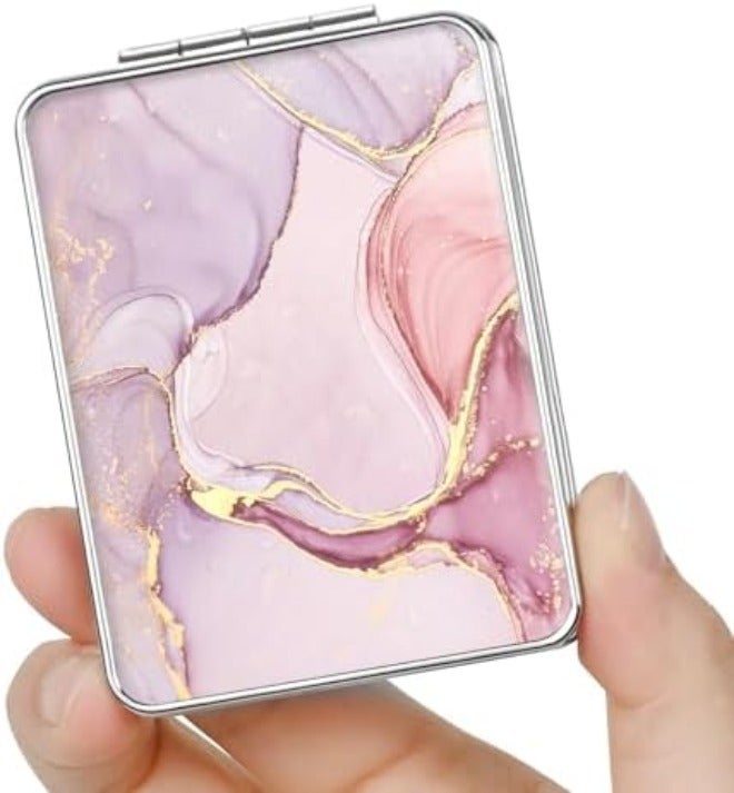 New store welfare Pocket Mirror, Small Travel Mirror with Magnification, Portable Double-Sided Magnifying Cosmetic Mirror for Daily - Image 3