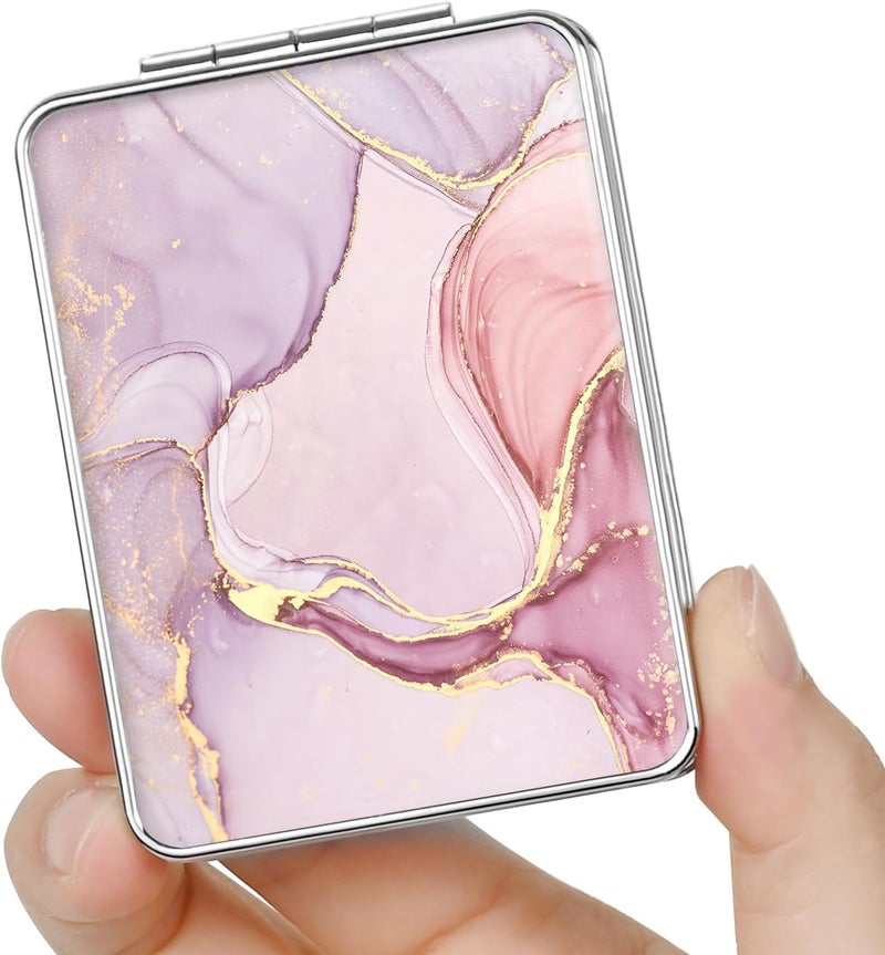 New store welfare Pocket Mirror, Small Travel Mirror with Magnification, Portable Double-Sided Magnifying Cosmetic Mirror for Daily - Image 1
