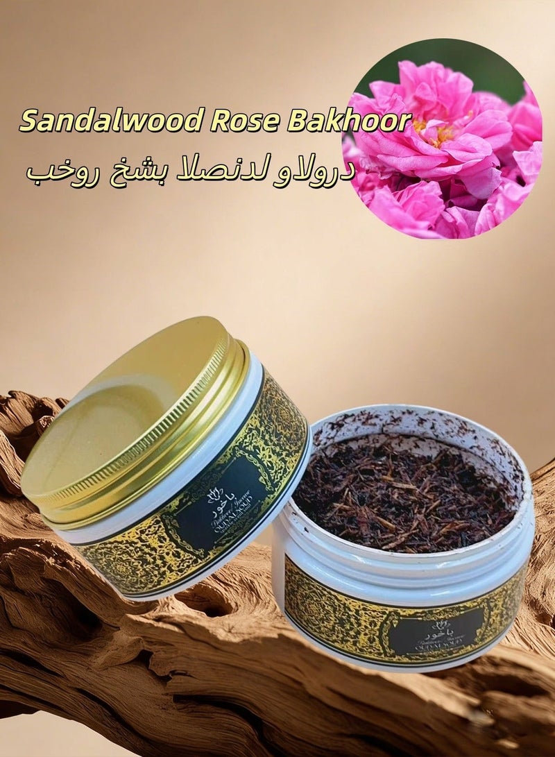 أود أل سعود صندوق هدايا 80 جرام بخور خشب الصندل والورد، برائحة الورد | رائحة تدوم طوال اليوم، مثالية للصلاة والصلاة والاحتفالات والتأمل - Image 4