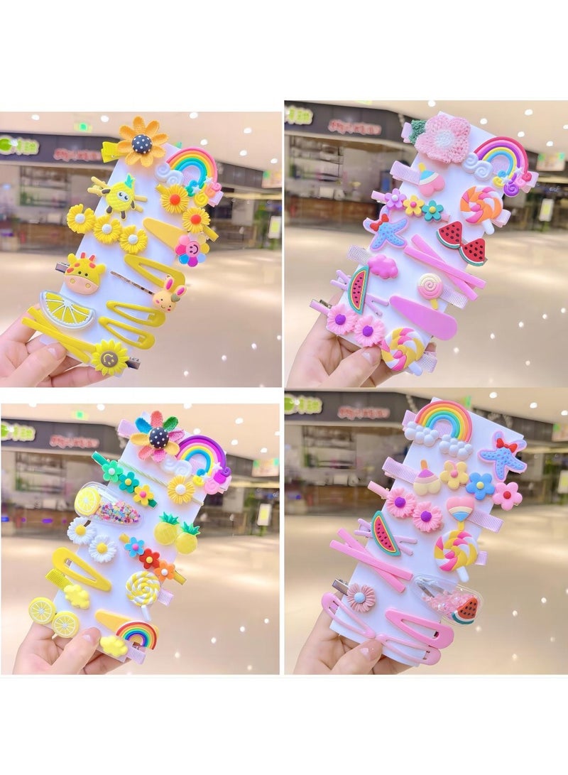 general ٥٦ قطعة مشابك شعر للأطفال، دبابيس شعر، بارِيتات للفتيات، إكسسوارات شعر للفتيات الصغيرات، مشابك شعر للأطفال للتسريح، مشابك شعر جميلة على شكل زهور وقوس قزح وحلويات وفواكه وفراشات للفتيات - Image 1