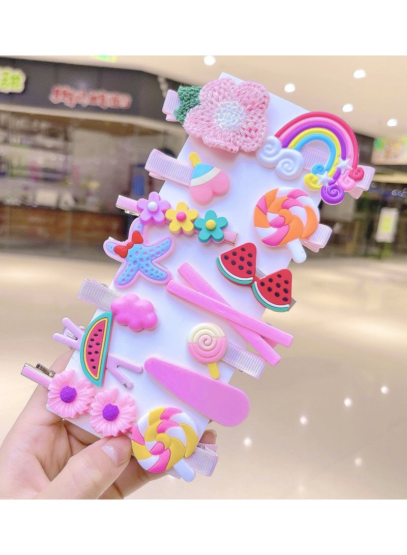 general ٥٦ قطعة مشابك شعر للأطفال، دبابيس شعر، بارِيتات للفتيات، إكسسوارات شعر للفتيات الصغيرات، مشابك شعر للأطفال للتسريح، مشابك شعر جميلة على شكل زهور وقوس قزح وحلويات وفواكه وفراشات للفتيات - Image 4