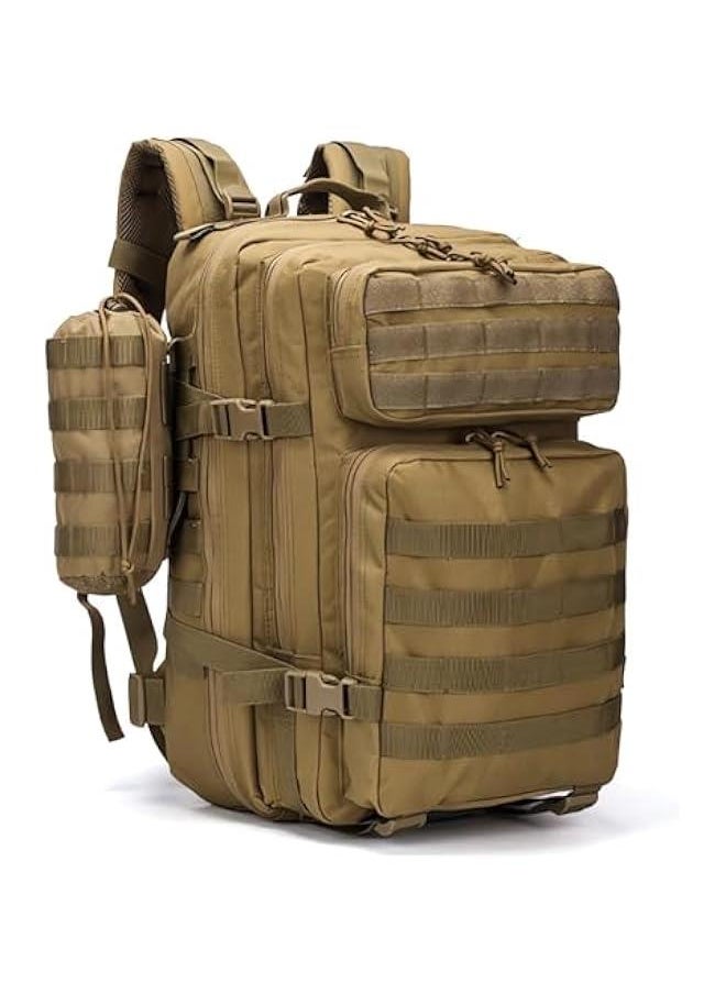 HOOKOR 45L Tactical Backpack for Men and Women, Large Waterproof Hiking Backpack,Outdoor Traveling Camping Rucksack Military Backpack with Cup holder  - Image 1