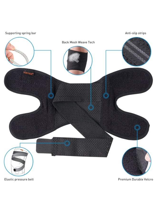 GUDOO Patella Tendon Knee Strap,Knee Support for Women and Mens Open Patella Knee Compression,Adjustable Knee Brace for Arthritis,Runing,Meniscus Tear,Walking,Sports,Large - Image 2