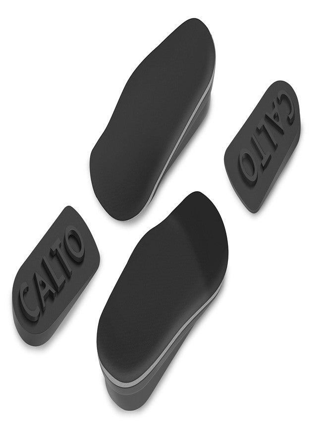 CALTO Adjustable 1.8 Inch Height Increase Insoles for Men & Women - 3/4 Length Heel Lifts - Unisex Orthotic Shoe Inserts for Leg Discrepancy (Black) - Image 2
