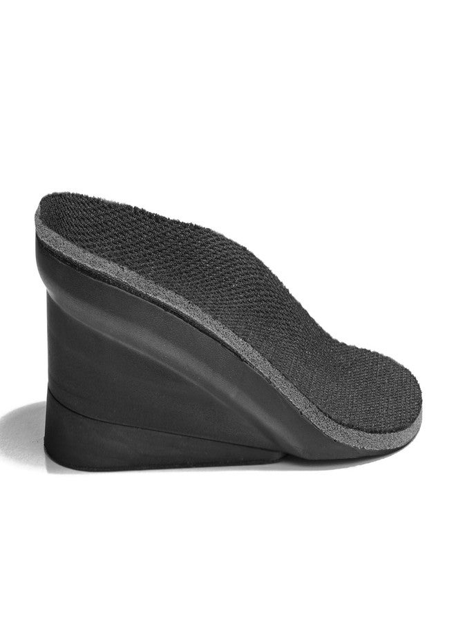 CALTO Adjustable 1.8 Inch Height Increase Insoles for Men & Women - 3/4 Length Heel Lifts - Unisex Orthotic Shoe Inserts for Leg Discrepancy (Black) - Image 3