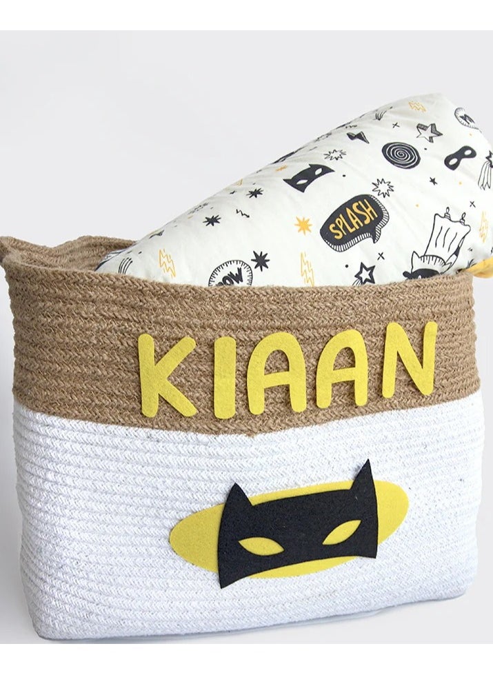 Yellow Doodle Yellow Doodle Cotton Rope Baskets - Superbaby (Set Of 2)  - Image 2