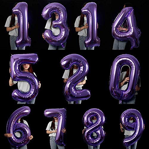 MoMo Balloon 40 Inch Jumbo Purple Number 5 Balloon Giant Balloons Prom Balloons Helium Foil Mylar Huge Number Balloons for Birthday Party Decorations/Wedding/Anniversary - Image 4