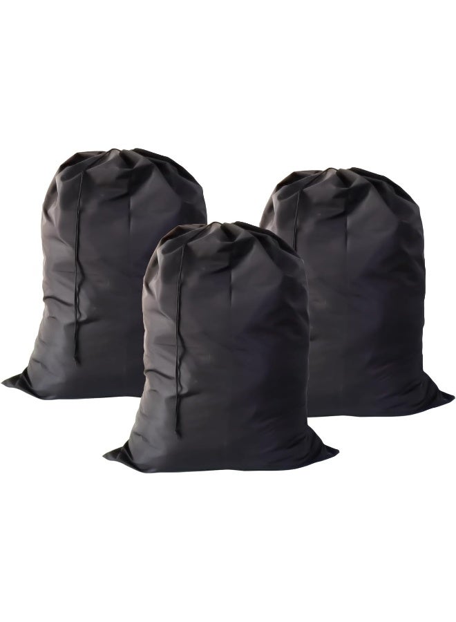 YETHAN Extra Large Laundry Bag 3 Pack, Black, Travel Laundry Bags with Drawstring Closure, 30"x40", for College, Dorm and Apartment dwellers - Image 2