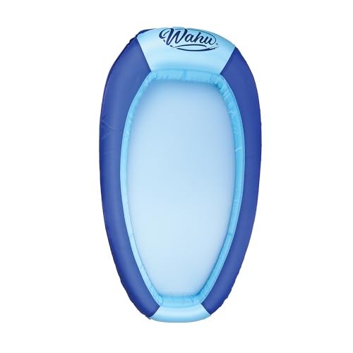 WAHU Hydro Lounger Versatile Pool Lounge Float for Sunbathing Inflatable Beach and Pool Float Lounger with InflateDeflate Valve BlueLight Blue - Image 1