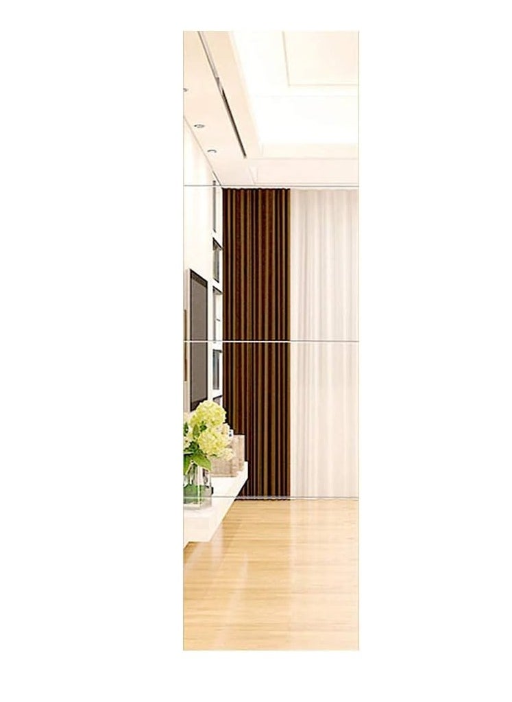 CityRiya-Long Full Length Wall Mirror, 4 Pack Paste Dormitory Vanity Makeup Mirror HD Frameless Stitching Wall-Mounted Mirrors for Bedroom Bathroom Dormitory, 22 * 22cm  - Image 5