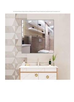 CityRiya-Long Full Length Wall Mirror, 4 Pack Paste Dormitory Vanity Makeup Mirror HD Frameless Stitching Wall-Mounted Mirrors for Bedroom Bathroom Dormitory, 22 * 22cm  - Image 4