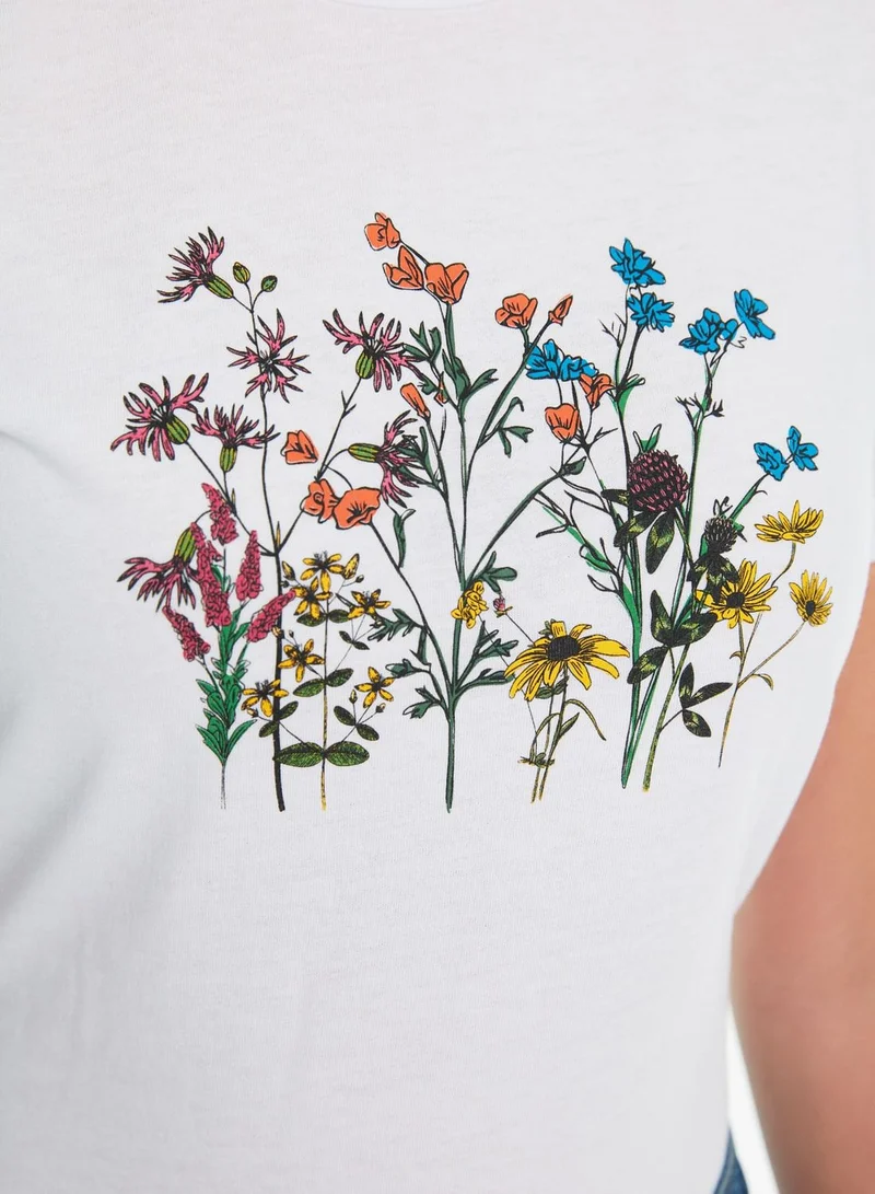 trendyol Round Neck Printed T-Shirt