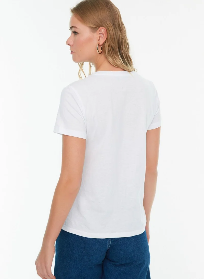 trendyol Round Neck Printed T-Shirt