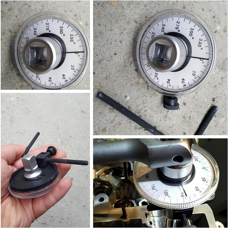 Thsakzo Angular Torque Gauge, 1/2 Inch Angle Drive 360 Degree Wrench, Adjustable Meter Set - Image 3