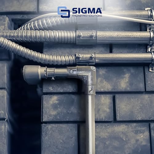 SIGMA ENGINEERED SOLUTIONS ProConnex 44591 EMT Conduit Fittings Inside Corner Pull Elbow 1/2-Inch, 2-Pack (Gray) - Image 3