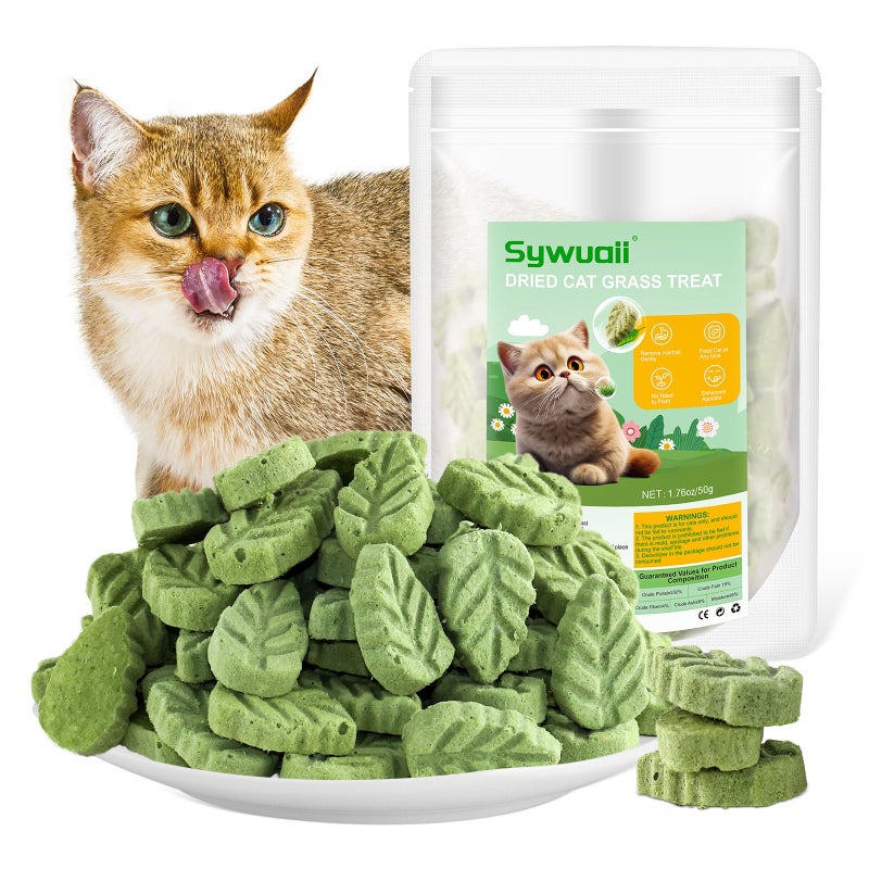 50g Catnip Cat Grass Toys for Cat, Freezed Drying for Cats, Edible Cat Chew Toys for Remove Hair Ball and Cleaning Teeth