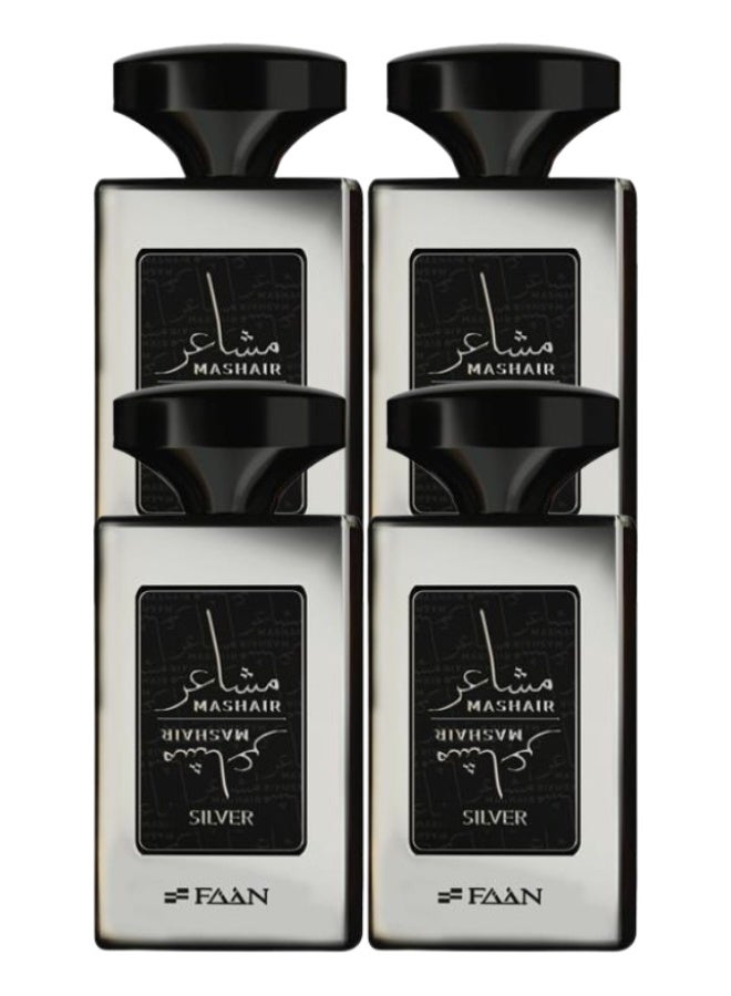 Mashaer 4 Pieces Mashair Silver Perfume 100ML - Image 1