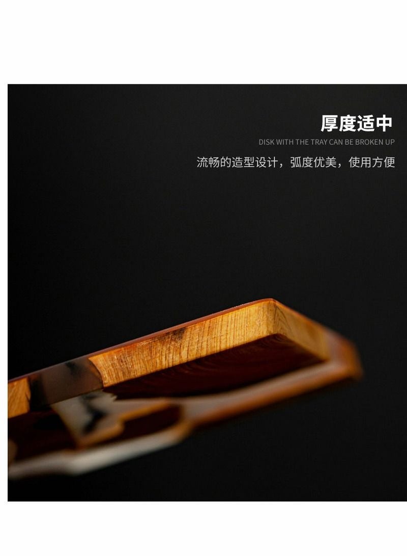 Excefore Wooden Coasters for Drinks, 6Pcs Natural Cedar Wood Coaster with Holder, Epoxy Coasters, Large Size Modern Coffee, Tea Home Decor - Image 5