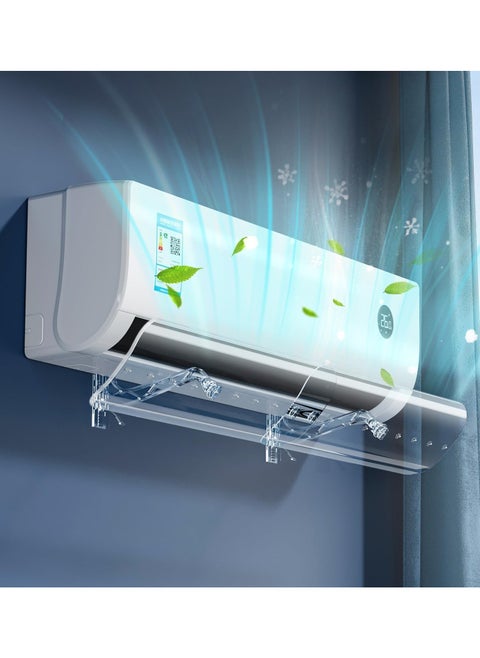 Air Conditioner Deflector for Split AC – Adjustable 56-102cm, No Drill Installation | Blocks Direct Cold Wind | Universal Fit for Home & Office