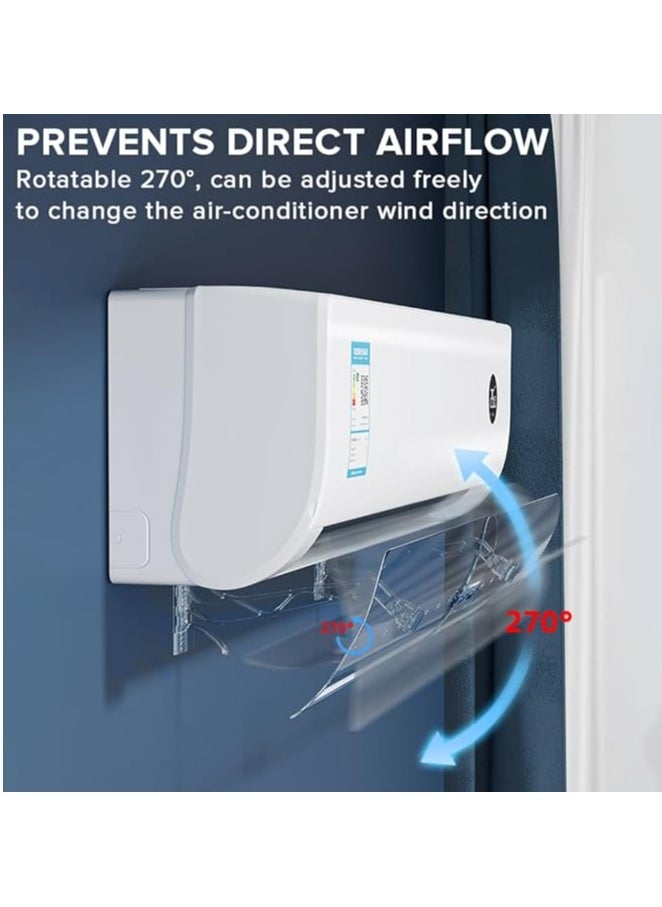 ABJ - Air Conditioner Deflector for Split AC – Adjustable 56-102cm, No Drill Installation | Blocks Direct Cold Wind | Universal Fit for Home & Office - Image 1