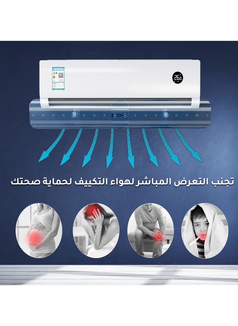 ABJ - Air Conditioner Deflector for Split AC – Adjustable 56-102cm, No Drill Installation | Blocks Direct Cold Wind | Universal Fit for Home & Office - Image 1