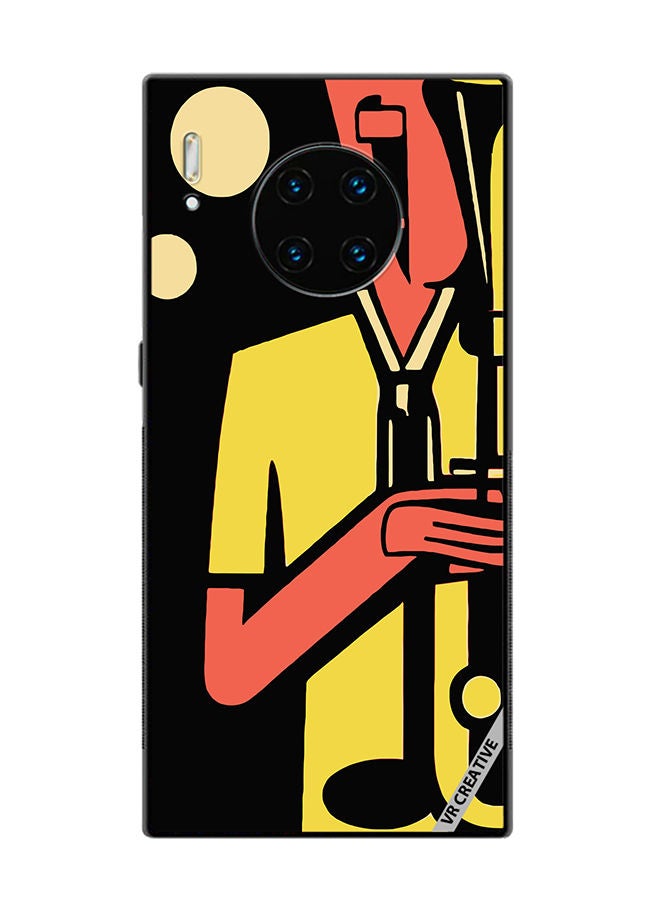 VR CREATIVE Protective Case Cover For Huawei Mate 30 Pro Jazz Trumpeter Design Multicolour - Image 1