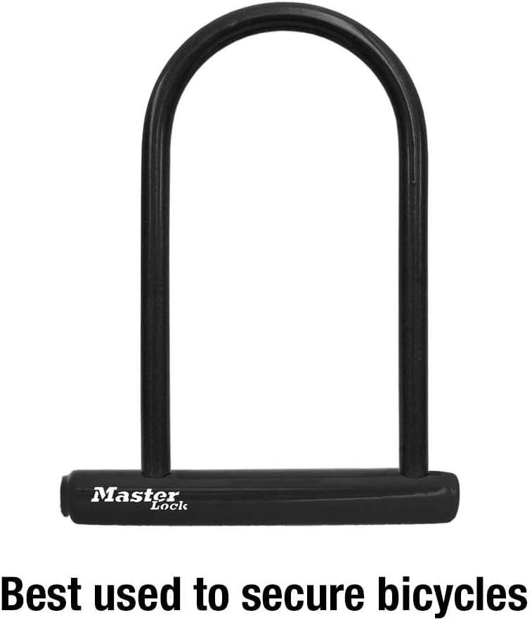 Master Lock 8170D U Lock Bike Lock with Key - 6-1/8 Inch Wide, Heavy Duty Steel Construction, Black - Image 4
