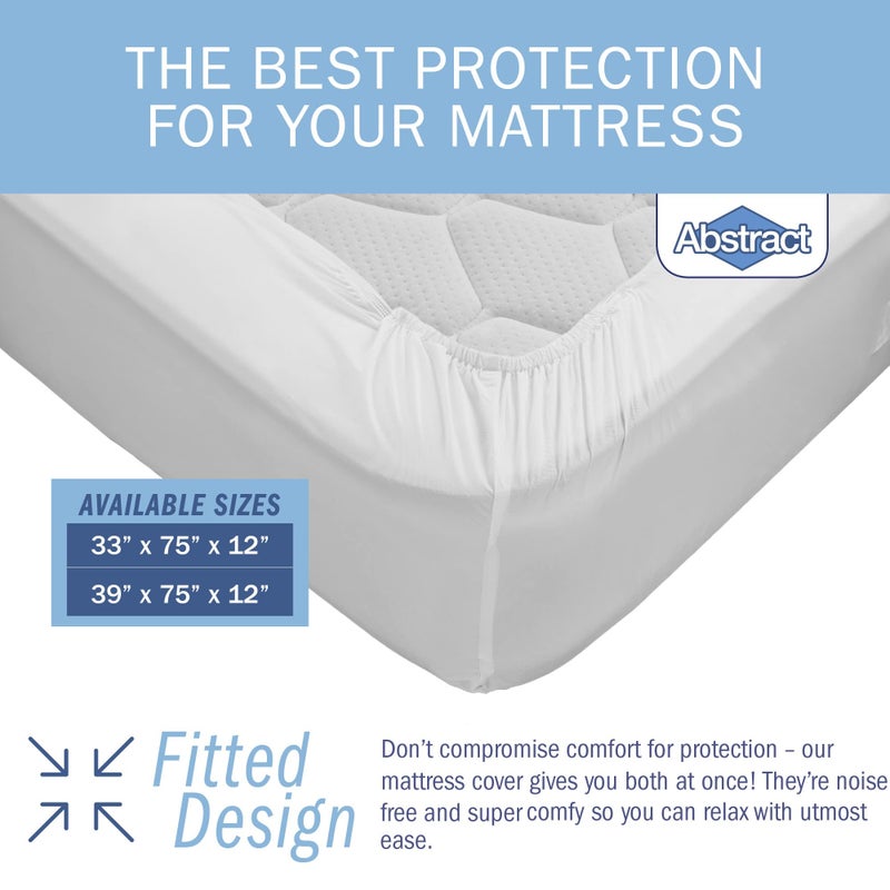 Abstract Waterproof Mattress Cover â€“ Heavy Duty Vinyl Plastic Bed Crib Protective Fitted Sheet, 100 GSM PVC â€“ Long Lasting Quality, Comfortable, Easy Care and Cleaning for Any Bedroom (39 x 75 x 12) - Image 4