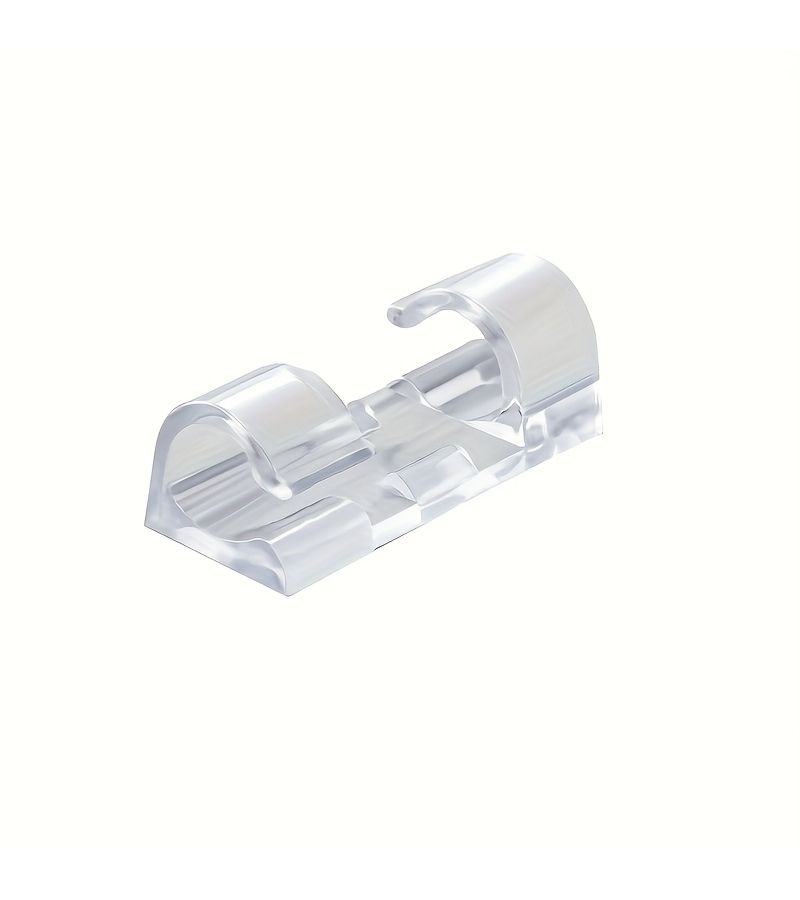 2Pcs Self Adhesive Wire Management Clips Transparent Cable Organizers Household Storage Fasteners - Image 4