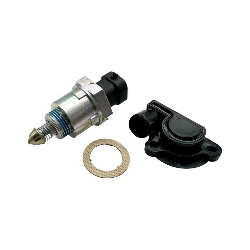 YCUPONE Throttle Position Sensor TPS and Fuel Injection Idle Air Control Valve Kit 25527077 Compatible with Astro Blazer S10 Blazer 19911994
