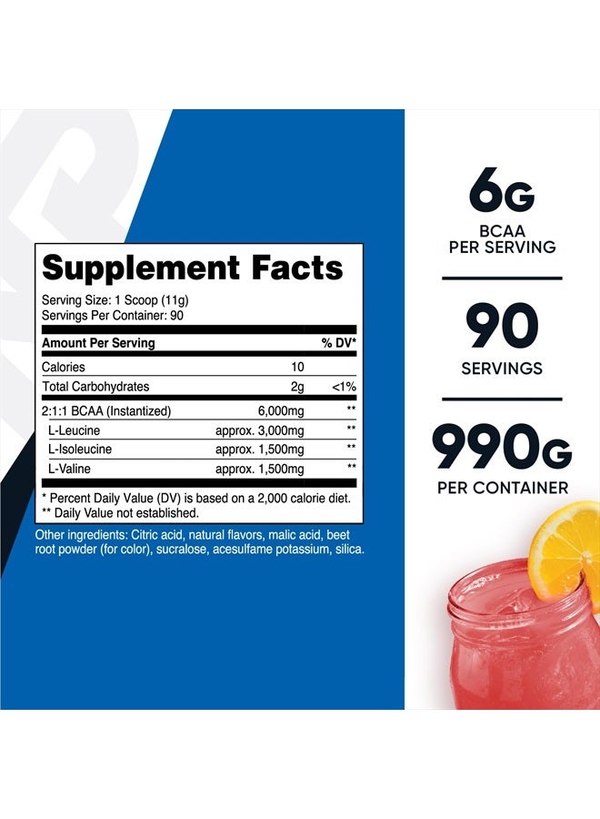 Nutricost BCAA Powder Raspberry Lemonade, 90 Servings  - Image 4