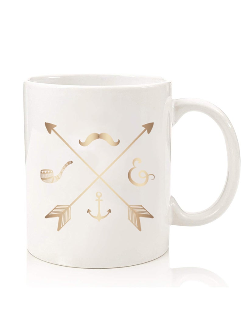 Theodor Premium Quality Two Sided Printed Coffee Mug Tea Cup For Home Office, Kids Men Women Signs - Image 1