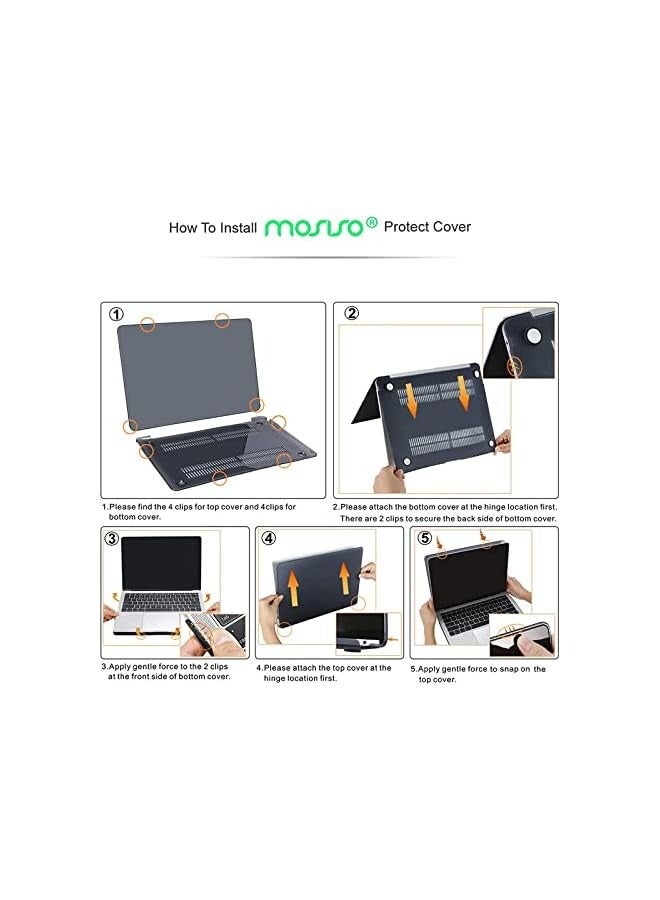 Mosiso Compatible with MacBook Air 13 inch Case 2022 2021 2020 2019 2018 Release A2337 M1 A2179 A1932 Retina Display Touch ID,Plastic Wild Flowers Hard Case&Keyboard Cover&Screen Protector,Transparent  - Image 2