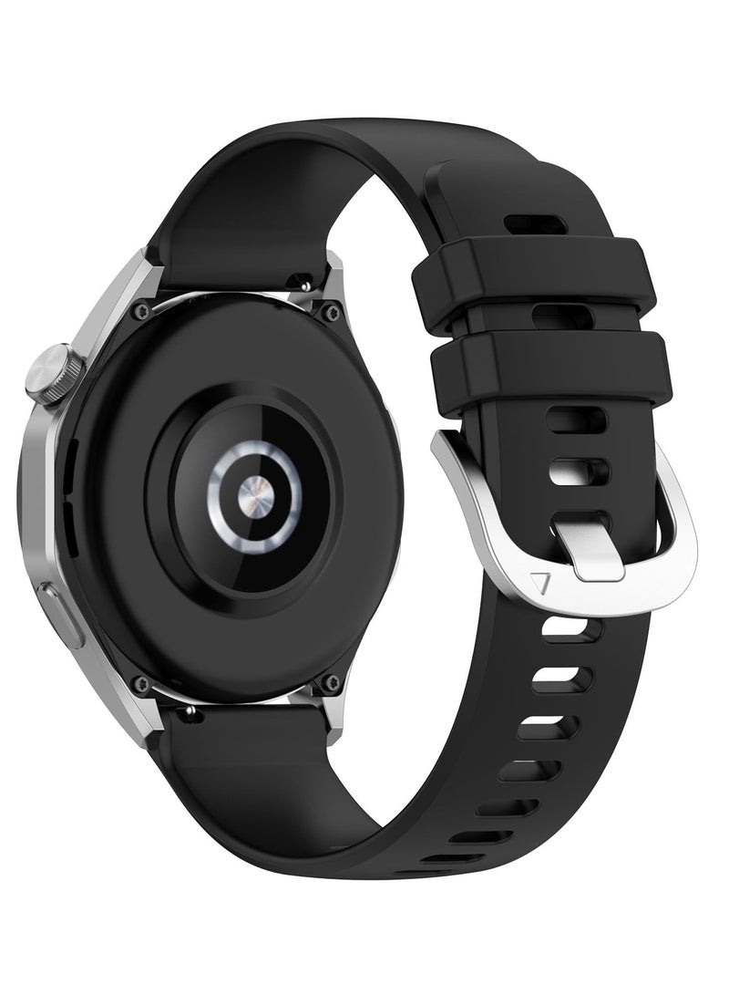 Anmi 2 PCS Replacement  Strap Silicone Band for Huawei Watch GT4  46mm(Black/Green) - Image 2