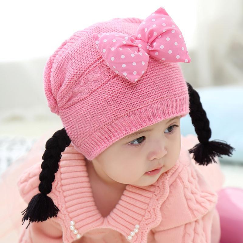 Wig Hat Fleece-Lined Earmuffs Hat Butterfly Festival Hat Children'S Baby Hat Velvet Warm Hat Mz6851 - Image 1