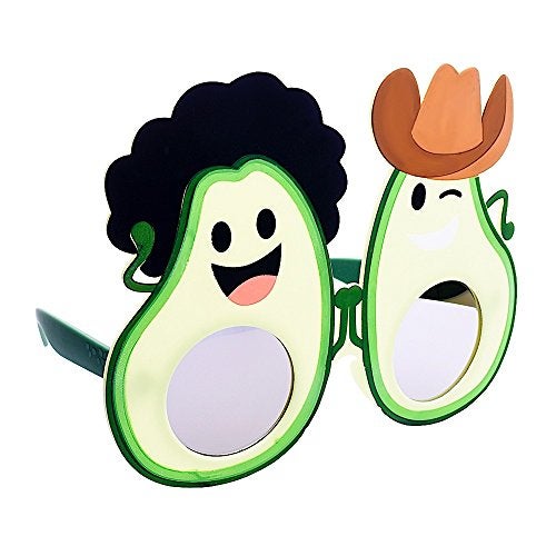 Sun-Staches Avocado Sunglasses | Funny Party Favors | Novelty Costume | UV400 | One Size Fits Most - Image 4