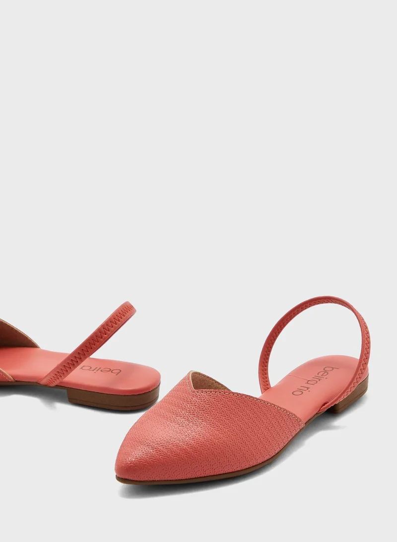 Beira Rio Izabella Pointed Toe Mid Heel Pumps