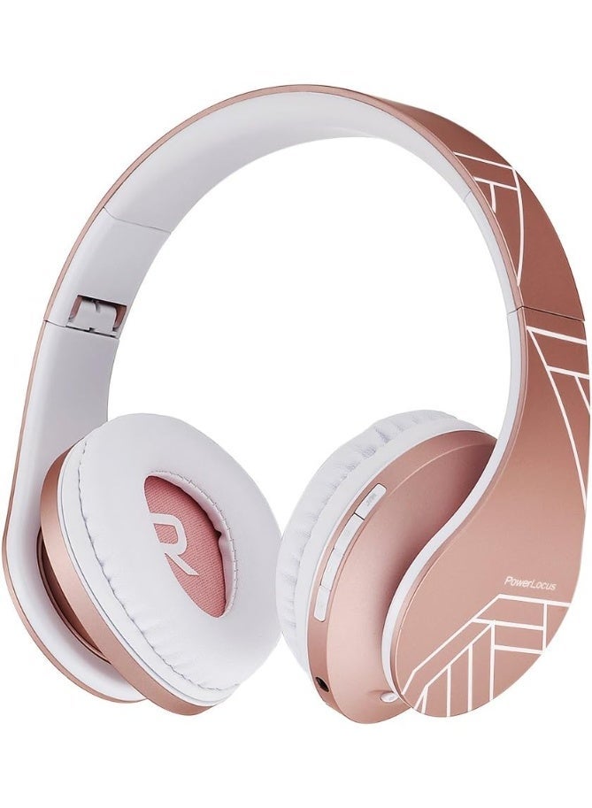 PowerLocus Kids Headphones Over-Ear, Bluetooth Wireless Headphones for Kids,with Microphone, Safe 85DB Volume Limited, Foldable with Carry Case, Audio Cable, Micro SD mode for Online Classes,PC,Phones - Image 1