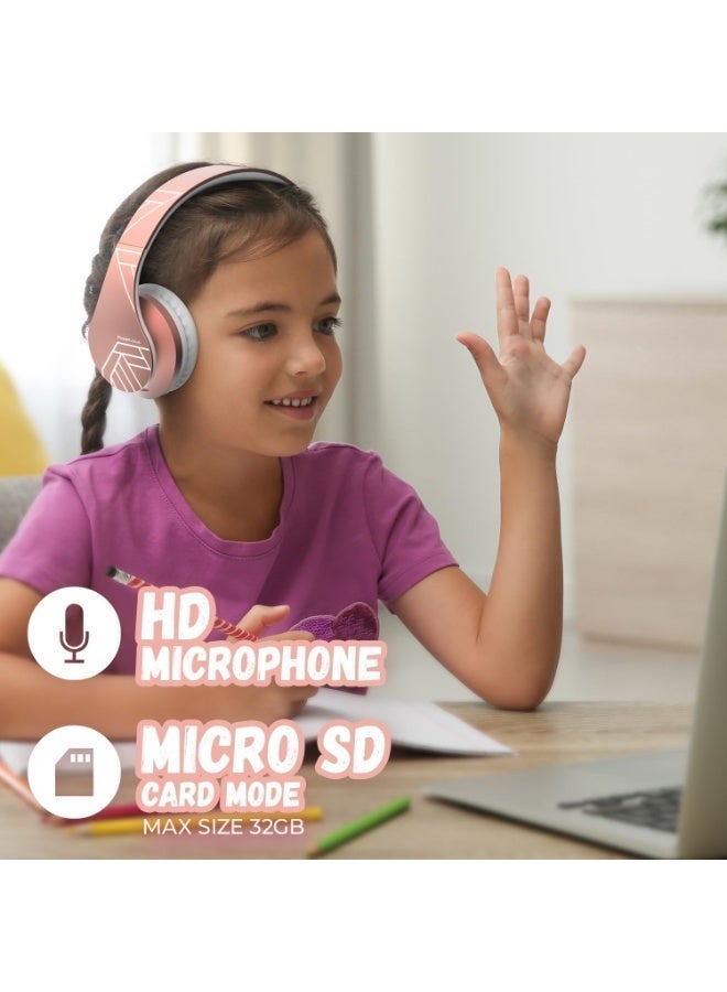 PowerLocus Kids Headphones Over-Ear, Bluetooth Wireless Headphones for Kids,with Microphone, Safe 85DB Volume Limited, Foldable with Carry Case, Audio Cable, Micro SD mode for Online Classes,PC,Phones - Image 5