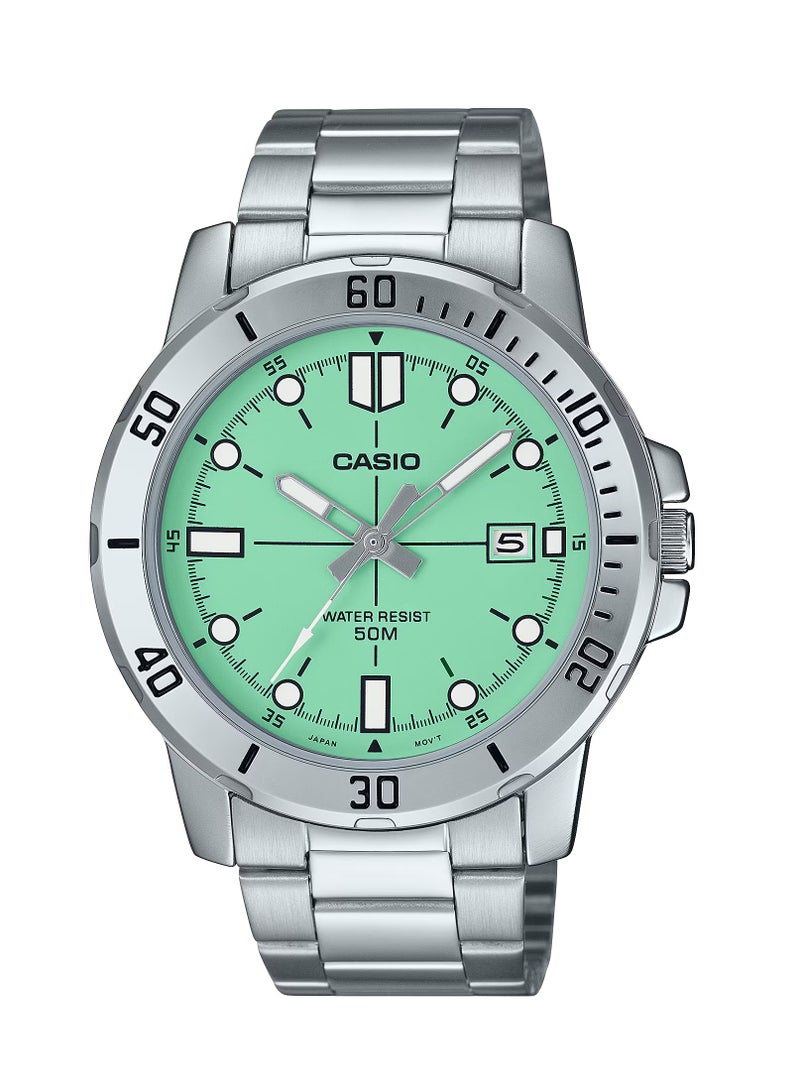 CASIO Quartz Analog Stainless Steel Men's Watch MTP-VD01D-3E1