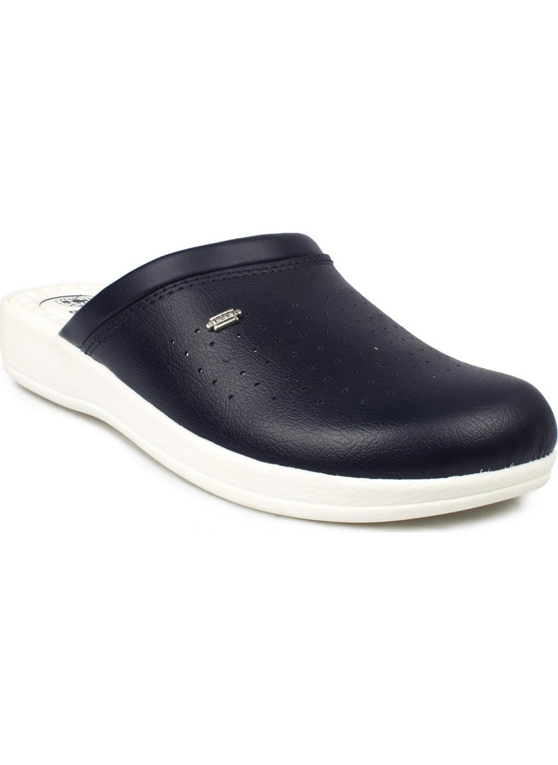 Gezer 4768 Front Closed Sabo Navy Blue Men's Slippers  - Image 1