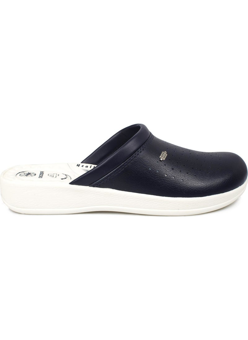 Gezer 4768 Front Closed Sabo Navy Blue Men's Slippers  - Image 2