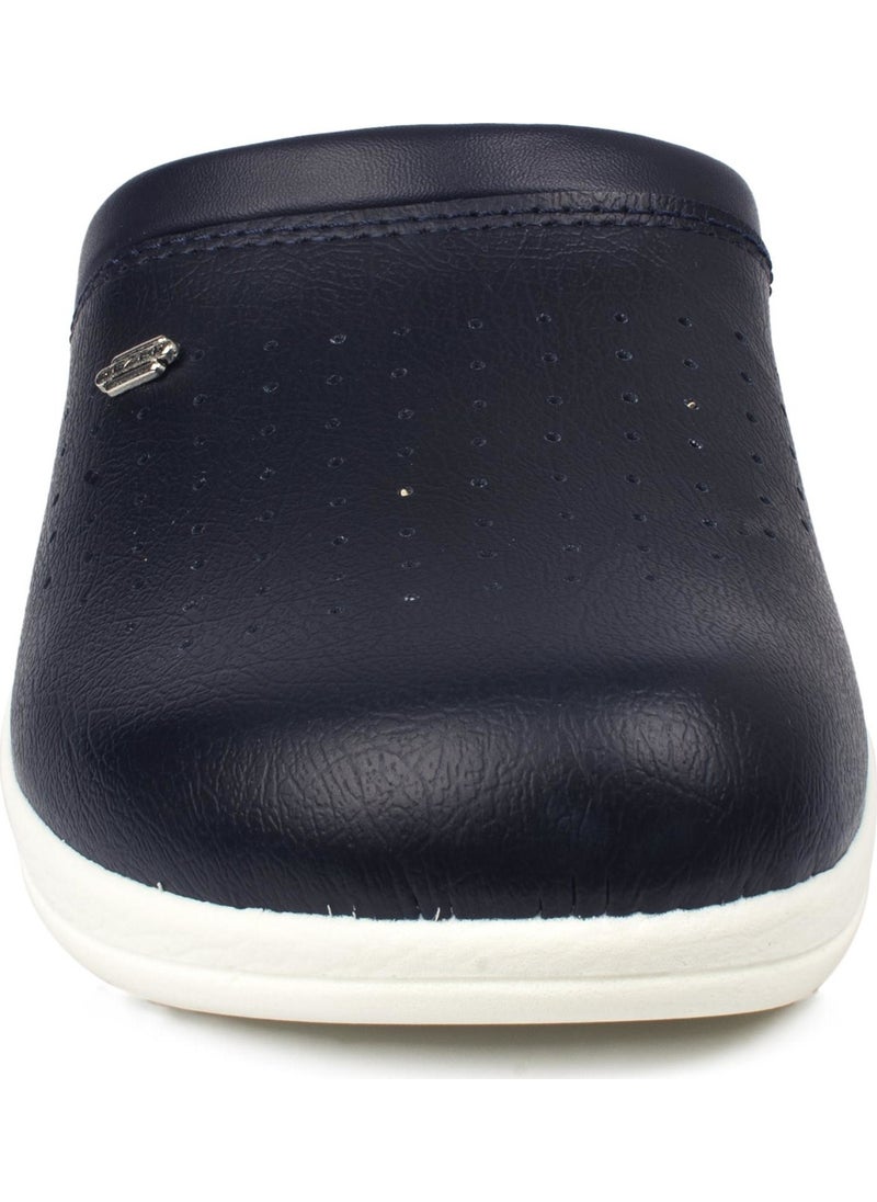 Gezer 4768 Front Closed Sabo Navy Blue Men's Slippers  - Image 3