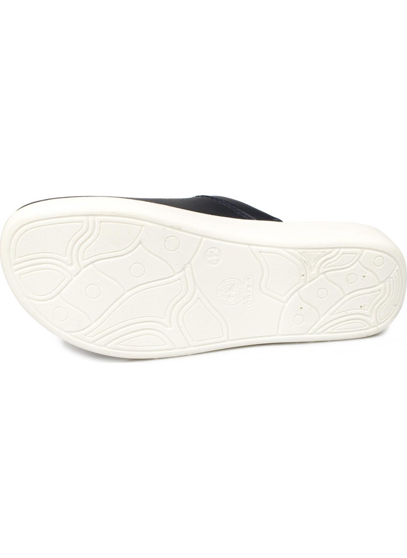 Gezer 4768 Front Closed Sabo Navy Blue Men's Slippers  - Image 5